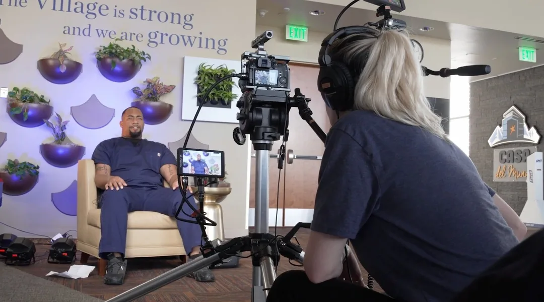 Behind-the-scenes filming interviews with the team at DaVita in Denver🩺